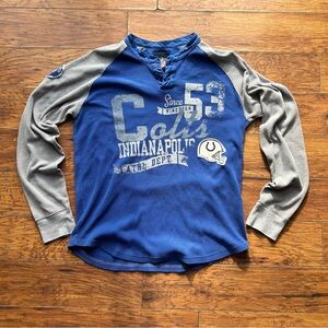 Vintage Indiana Colts Football Long Sleeve Thermal Patched